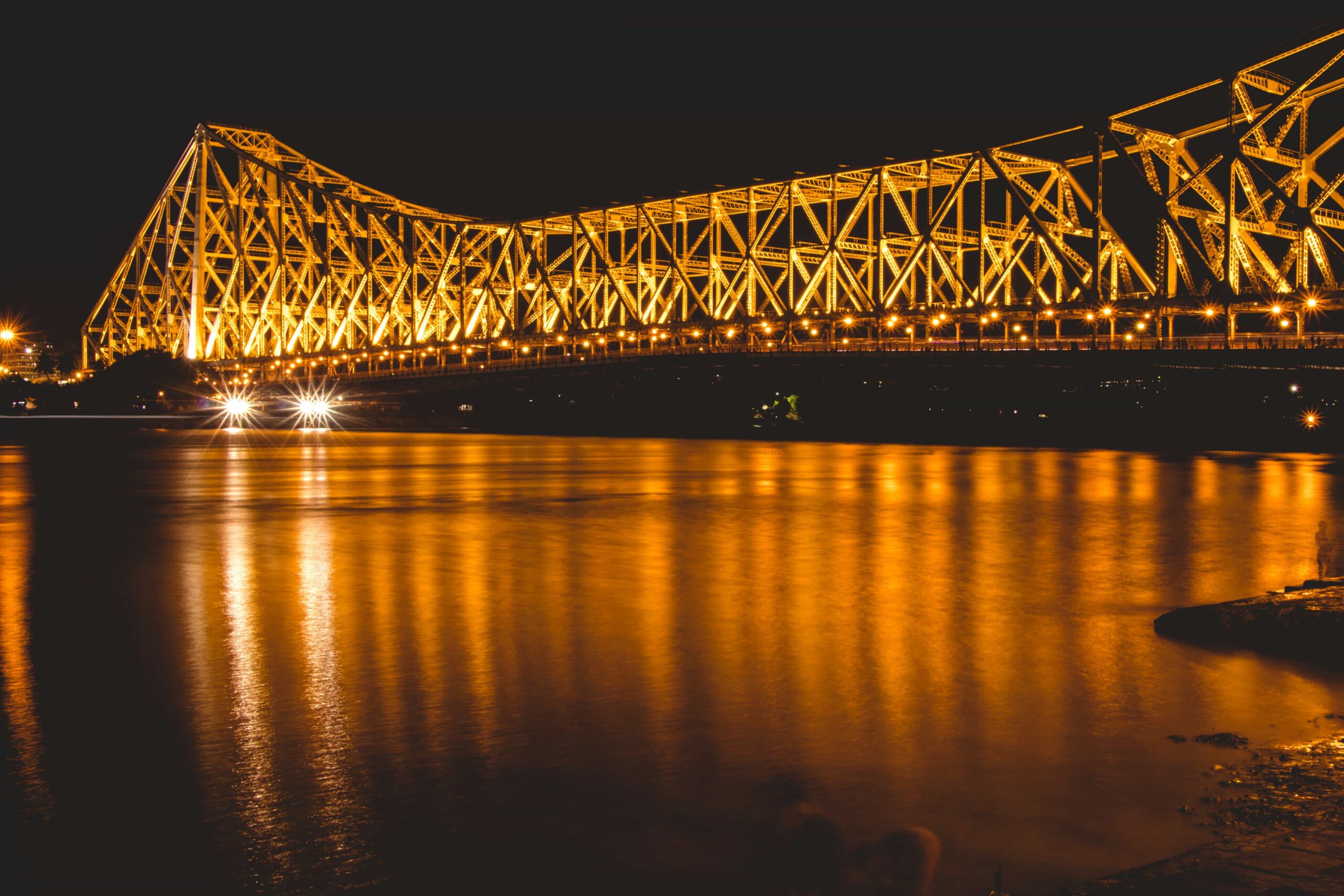 Howrah Bridge in kolkata Night time